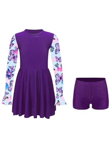 Robe de bain avec short fille Alvivi ensemble manches longues pour la plage