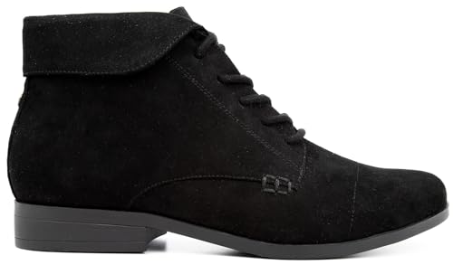 Image of LONDON FOG Crissy Dress Ankle Boot Ladies Lace Up Bootie with Collar