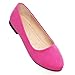 Stunner Upgrade Women Cute Slip On Ballet Shoes Classic Soft Solid Comfortable Pointed Toe Flats Rose red 42(9)