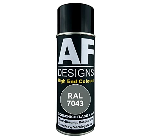 Alex Flittner Designs Rostschutzlack 4in1 RAL 7043 Verkehrsgrau B Metall Schutzlack Spray Rostschutzfarbe Sprühdose