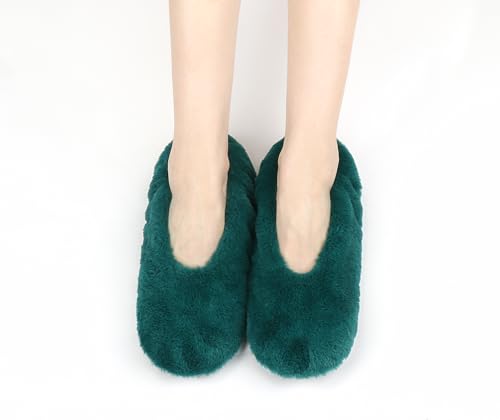 Image of Keyela Women's Ballerina Slippers,Non-Slip Bedroom Slippers Socks | Soft fuzzy slipper socks for ladies Indoor home slippers Cozy sock slippers Ballet Slippers