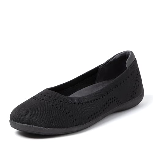 Dearfoams Women's Fashion Casual Comfortable Slip on Misty Ballet Flats