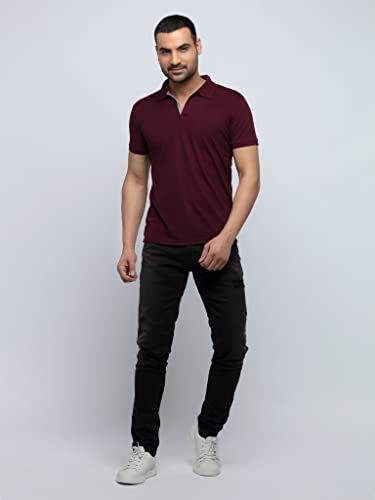 Image of Status Quo Men's Polo T-Shirt | Rich Cotton Blend | Slim Fit | All Day Comfort | Contrast Inner Placket | Polo Collar