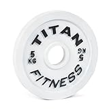 Titan Fitness 5 KG Olympic Calibrated Steel Powerlifting Plate, Machine Precision Steel Discs, Sold Individually