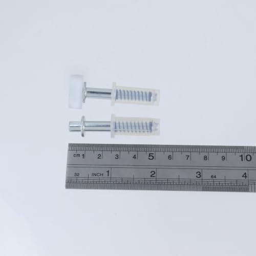 KUMGROT 4 Pcs 3/8 In Bi-Fold Door Top Roller Guide Wheel and Top Pivot | Herrajes de acero inoxidable para reparación de puerta de clóset miniatura 5