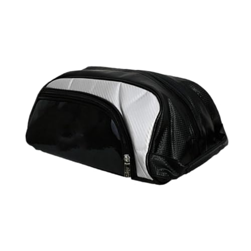 Colaxi Zippered Sport Shoe Carrier Bag Shoe Organizer with Ventilation Lightweight with Handle Trainer Bag for Gym Socks Tees Gloves, Silver