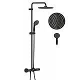 armaturen matt gold In der Lieferung ist die GROHE Vitalio Start - Duschsystem mit Thermostatbatterie (wassersparend, Wandmontage, ideales Strahlbild, Antikalk- System), matt schwarz, 266772430 und eine Bedienungsanleitung enthalten