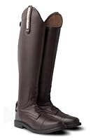 HORZE Damen Reitstiefel Verona, Turnier Stiefel mit Reißverschluss, Braun, 39R