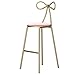 Taburete/Cocina Taburete para desayunar Cafetería Restaurante Silla recreativa Dorada con Respaldo Taburete Alto, Silla para Bar-Rosa