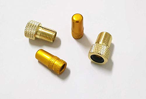 Osymoker Anodized Alloy Presta Valve Caps + Copper Presta To Schrader Bicycle Bike Valve Adaptor Tube Pump Air Compressor Tools Car Converter #TOP3