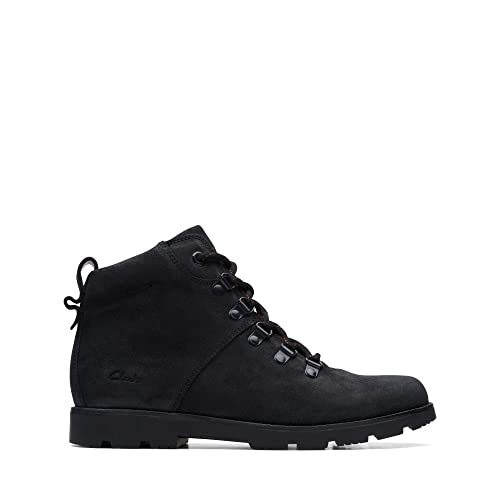 Clarks Garçon Heath Hike O bottes combat enfant chaussures cuir lacets