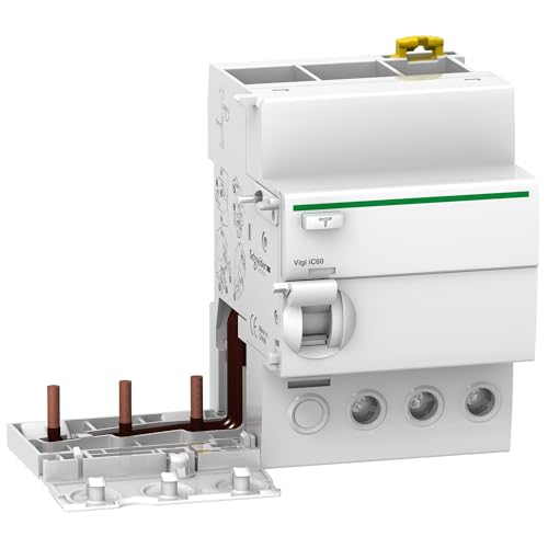Schneider A9 V44363 Vigi Ic60 3P 63 A 300 mA AC à Courant résiduel Disjoncteur, Blanc