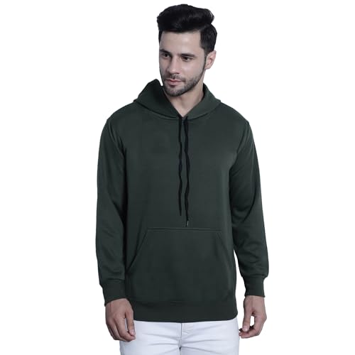 Image of Mack Jonney Solid Hooded Cotton Fleece Sweatshirt for Men (Pack of 2)-MACK50923