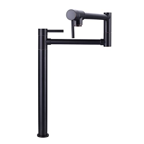 Robinet victorien pliable noir mat pour une cuisine de caractère