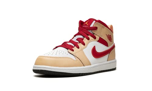 Jordan Preschool Jordan 1 MID PS 640734 201 White Onyx/Light Curry - Size 3Y4