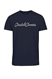 Inscripción Jack & Jones Jack & Jones Jjecorp-Camiseta de Manga Corta con Logotipo SS Crew Neck Noos PS, Azul Marino, 4XL para Hombre