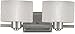 Quoizel PF8602ES Pacifica Bath Vanity, 2-Light 200 Total Watts, Empire Silver