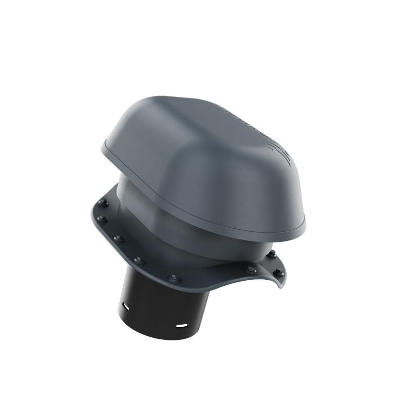 KRONO-PLAST Sanitär-Entlüftungskamin 125 für Blechdachziegel W Profil Doppelrömer Dachziegel Lüfter Dachlüfter (Anthrazit)