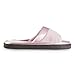 isotoner Women's Soft Microterry Wider Width Slide Slippers, with Satin Trim and Comfort Footbed, Peony, 8.5-9 Wide