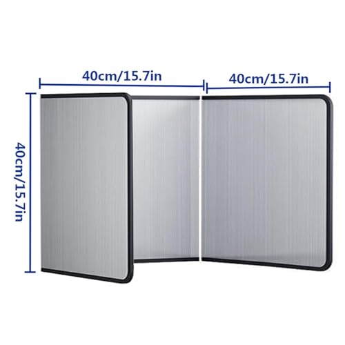 Protector de salpicaduras plegable para sartén de cocina de tres paneles 3