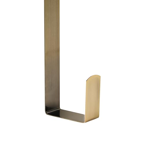 Image of Slim Over The Door Wreath Hanger for Front Door, 15 inch Bronze 2 Pack