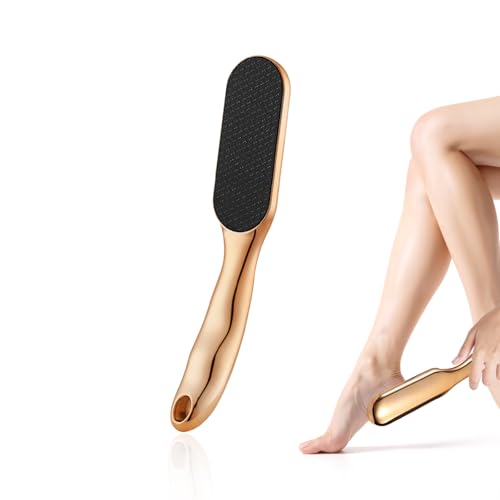 Glass Foot File and Callus Remover for Hard Skin, Cracked Heels - Heel File Pedicure Tool with Anti-Slip Grip, Fast Smooth Results, Wet and Dry Foot Scrubber Dead Skin Remover