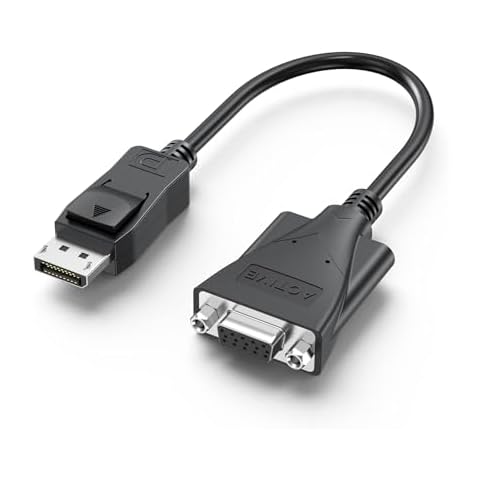 URELEGAN DisplayPort to VGA Adapter, Male Display Port DP to VGA 15 Pin Female Adapter Cable Cord Compatible with Computer, PC, Laptop, Monitor, Projector and More (Not Bidirectional) Cover