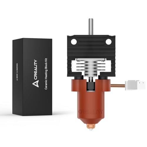 Creality Oficial Kit de hotend K1 / K1 Max / K1C Bloque de calentamiento de cerámica, kit de boquillas de intercambio rápido Unicorn, kit de diseño integrado completamente de metal para impresoras 3D