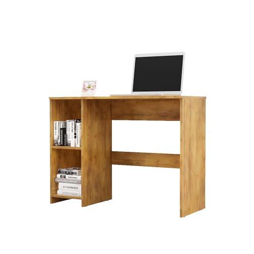 Image of Bniture Wooden Study Table for Home | Engineered Wood Study Table with 2 Storage Shelf | Multi Purpose Computer Desk for Writing & Study | Laptop Table for Study Room | Giant Wood
