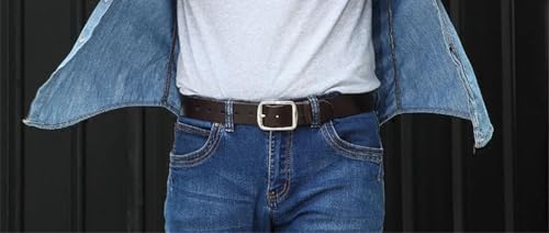 Men's Needle Buckle Cowhide Stainless Steel Buckle Leather Belt Men's Casual Handmade Jeans Belt3
