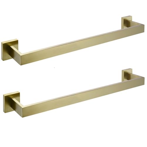 Accesorios de baño para renovar el aseo con toallero doble de oro mate 2