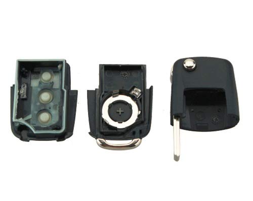 Chave Canivete Volkswagen VW Gol Golf Voyage Polo Fox Saveiro Parati 3B Inox Lamina Emblema