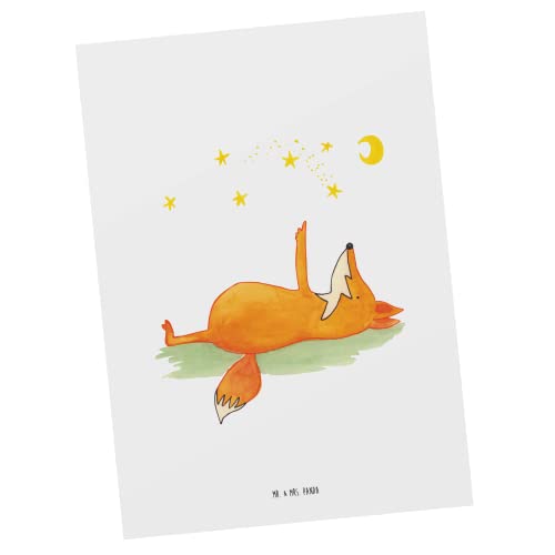 Mr. & Mrs. Panda carte de vœux, carte-cadeau, Carte postale Étoiles de renard - Couleur Blanc Cover