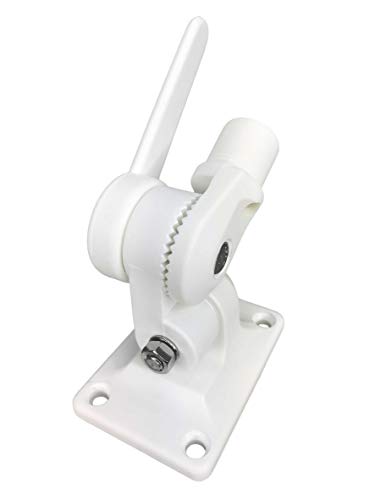 Image of Pactrade Marine Boat ABS Plastic Ratchet Mount Antenna Base with SS Bolts