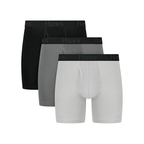 Image of Hanes Men's Total Support Pouch Men's Boxer Brief Underwear, Anti-chafing, Moisture-wicking Odor Control, 3-pack