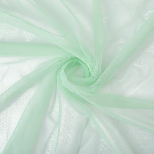 CABODYALS Tela de Tul Suave Verde Mar Oscuro de 1.6 m, Malla Transparente, Tela Vintage Transpirable de Poliéster, Mosquitera, Tela Lisa por Yarda para Coser, Hacer Manualidades, Vestidos, Disfraces,