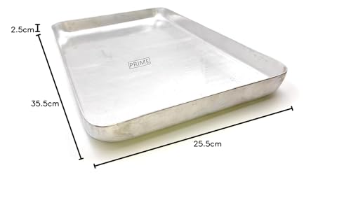 Image of Prime Bakers and Moulders Aluminum Baking Tray, Silver (14x10 Inch)