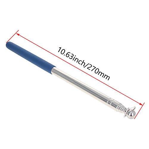 Image of Othmro 1Pcs Hollow Telescopic Teachers Pointer, Teaching Pointer Stick for Classroom, Metal Hand Retractable Pointer Extended Length 63 inch, Handheld Presenter Whiteboard Pointer (Blue)