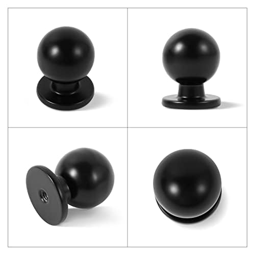 Round Matte Black Cabinet Knob - 88222, 1 in (25 mm) — KHTUMEWARE