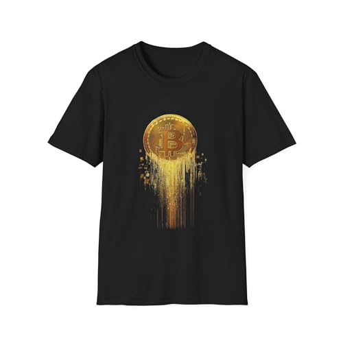 T-Shirt Crypto Unisex T-Shirt, BTC Black Shirt Gift for Men, Trendy Shirt for Bitcoin Enthusiasts, Cryptocurrency Tee
