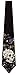 Three Rooker Skull Ties Mens Floral Gothic Halloween Necktie