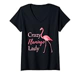 Photo Gallery donna flamingo amante crazy flamingo lady maglietta con collo a v Photo Gallery donna flamingo amante crazy flamingo lady maglietta con collo a v