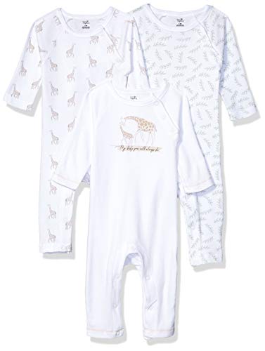 Touched by Nature baby girls Organic Cotton Coveralls Jumpsuit, Little Giraffe, 0-3 Months US
