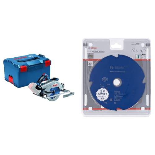 Bosch Professional Akku Handkreissäge GKS 18V-68 GC (kompatibel mit Führungsschienen, ohne Akkus & Ladegerät, in L-BOXX 238) + Kreissägeblatt Expert (Faserzement, 190 x 30 x 1,8 mm, 4 Zähne, Zubehör)