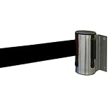 LIEFERUMFANG: 1 x STOPPO XL Abgrenzungsband, 5,0 cm x 2,0 m, praktisches Absperrband in Schwarz mit Wandhalterung, Zugband-Empfänger, Schrauben & Dübel von Allpax, Leitsystem zur Bereichssicherung