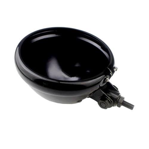 Boîtier de phare 5-3/4 acier noir brillant pour moto Harley Dyna et Sportster XL