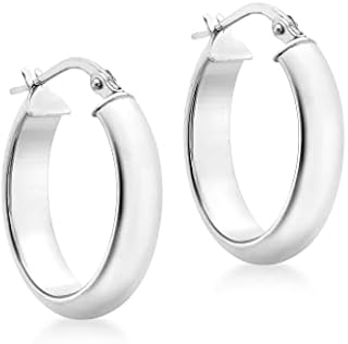 Carissima Gold Women's 9 ct Gold Polished 17 x 23 mm Oval Creole Earrings