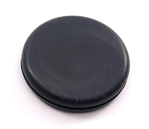 Image of Rubber Plug - Fits 1 1 /2 inch Opening in 1 /16 inch Thick Panel -Grommet Without A Hole Solid Flush Plug Seals Opening in Panels - Provides Finished Appearance on Both Sides of Panel (2 Pack)