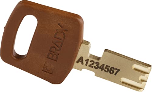 Image of Brady CPT-BRN-25AL-KD SafeKey Padlock, Brown, 2.6 in H x 1.25 in W x 0.75 in D