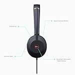 Yealink UH37 USB Headset with Microphone for PC Laptop - Headphones with Noise Cancelling Microphone for Computer,On-Ear Wired Office Call Center Headset Dual - Image 3